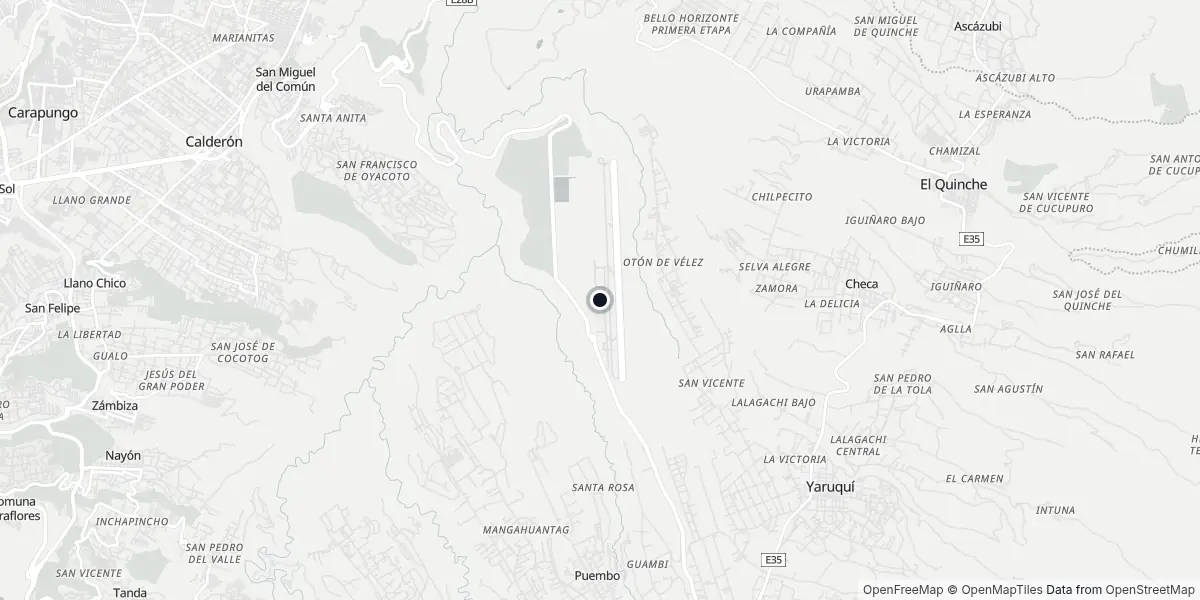 Mapa do Aeroporto de Quito - Mariscal Sucre