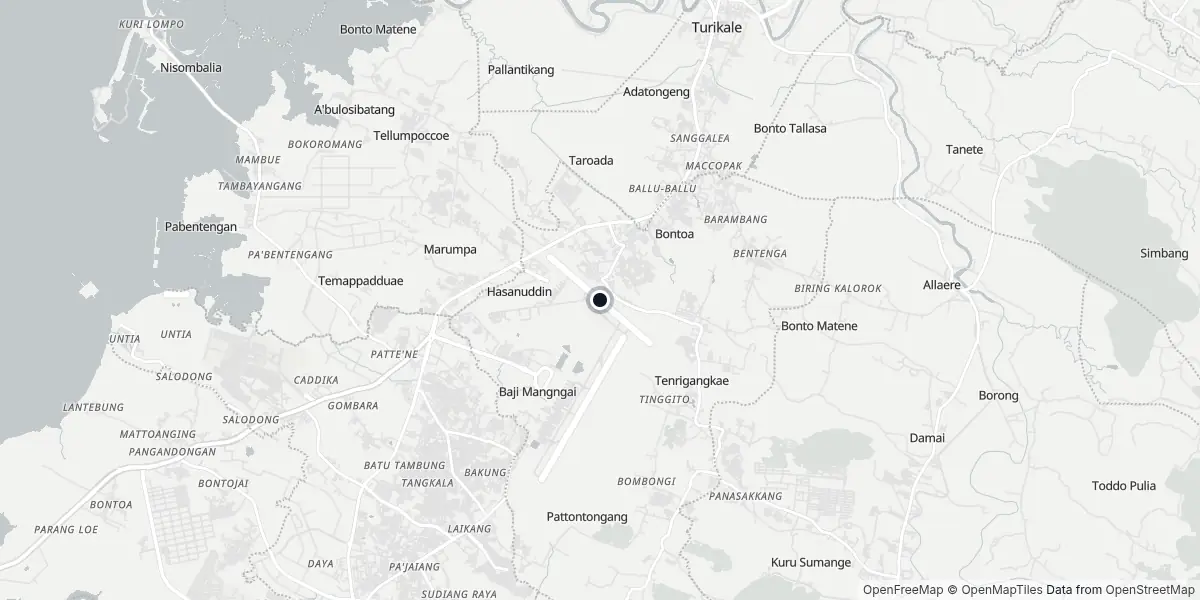 Mapa do Aeroporto de Makassar - Hasanuddin