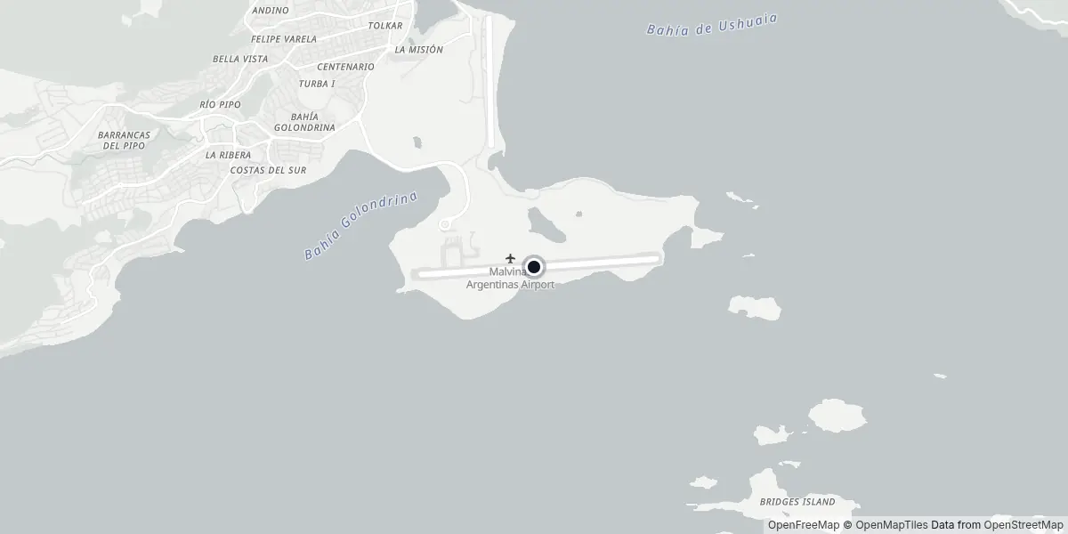 Kaart van Luchthaven Ushuaia - Malvinas Argentinas