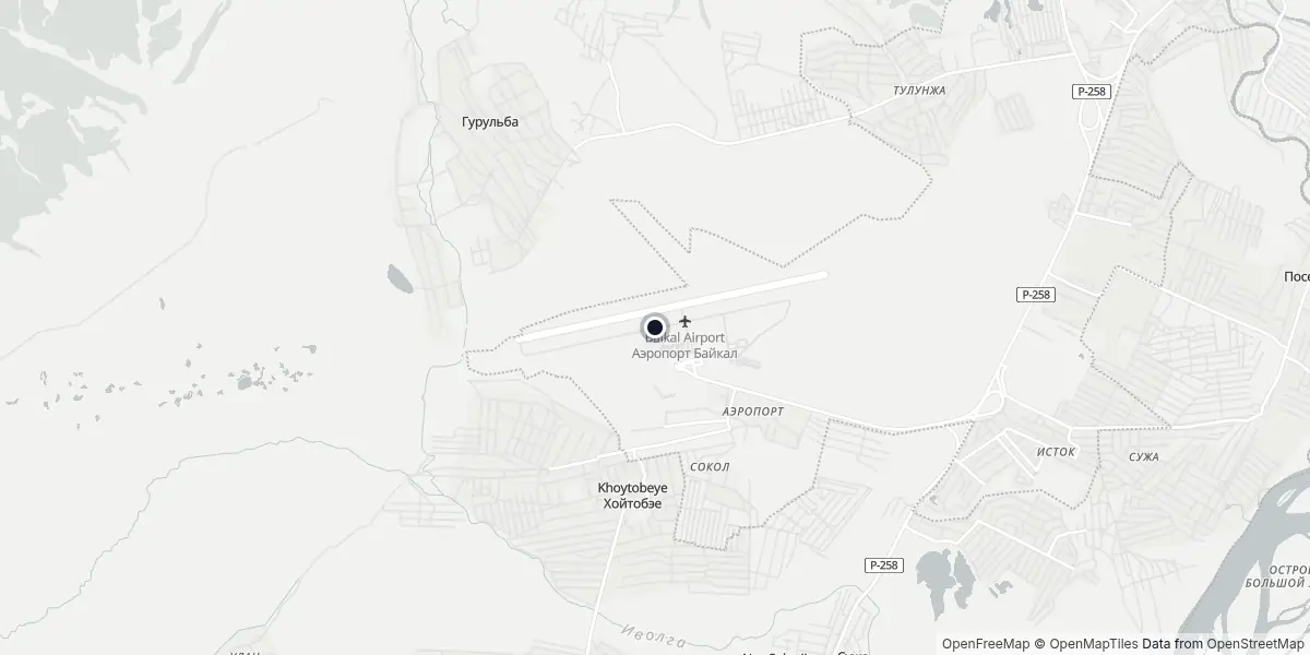 Mapa do Aeroporto de Ulan-Ude - Mukhino