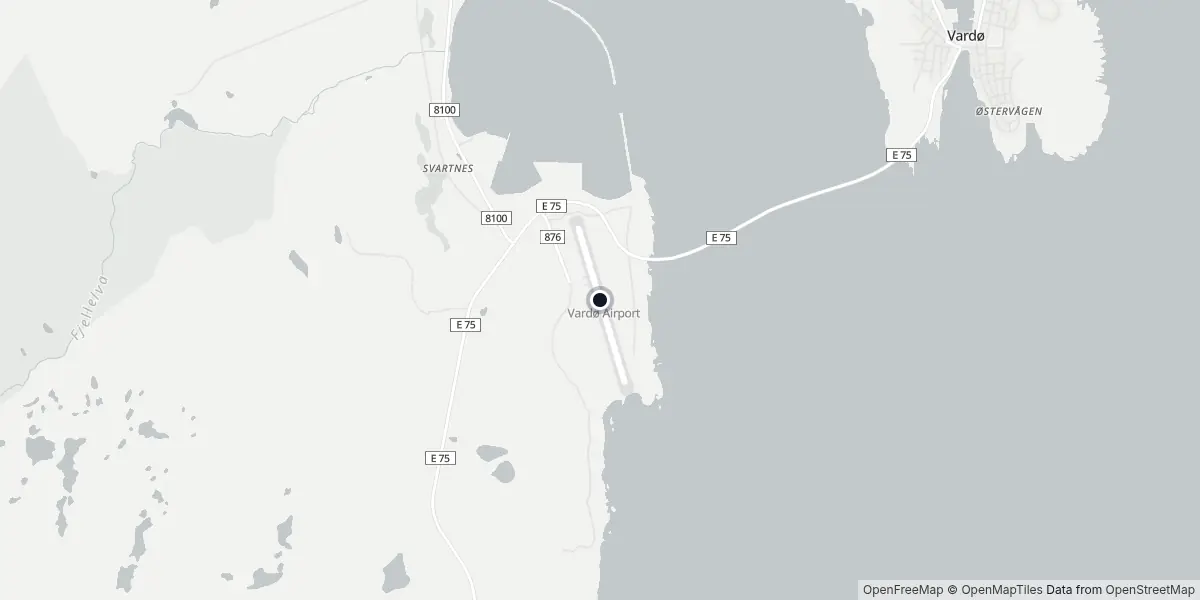Mappa dell'Aeroporto di Vardø - Svartnes