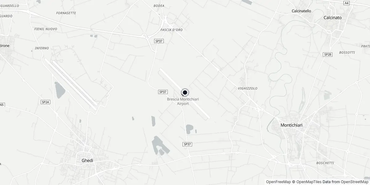 Mappa dell'Aeroporto di Brescia - Montichiari