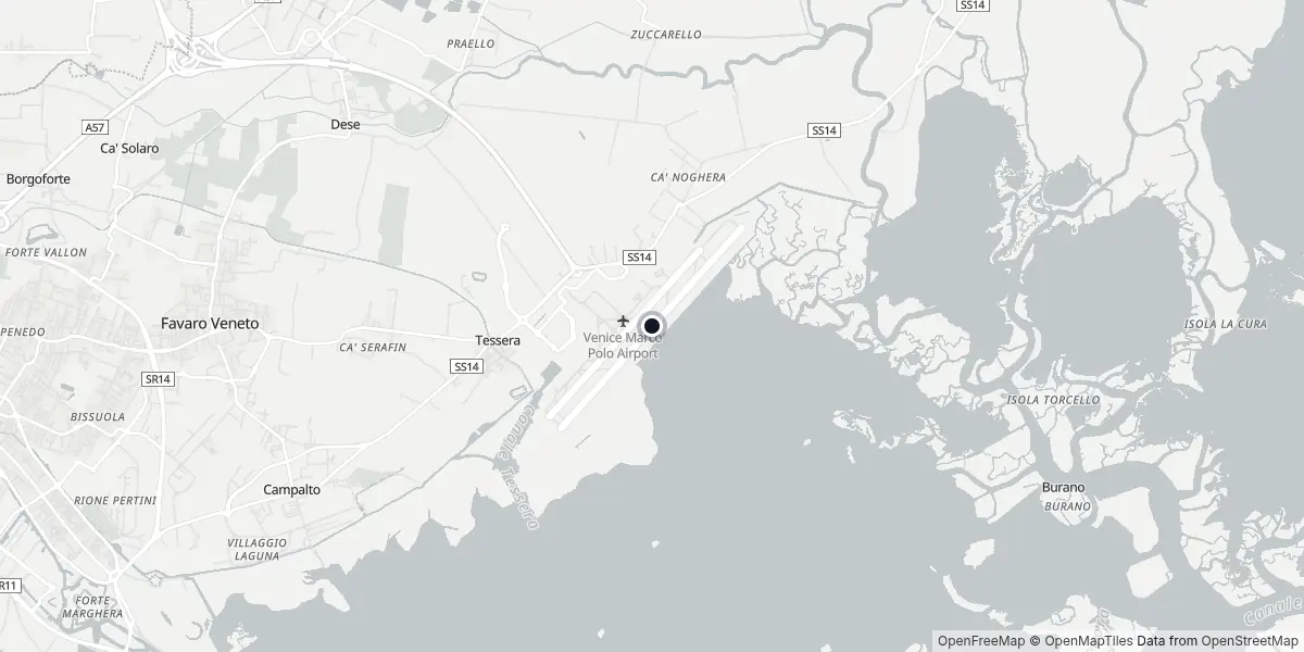 Mappa dell'Aeroporto di Venezia - Marco Polo