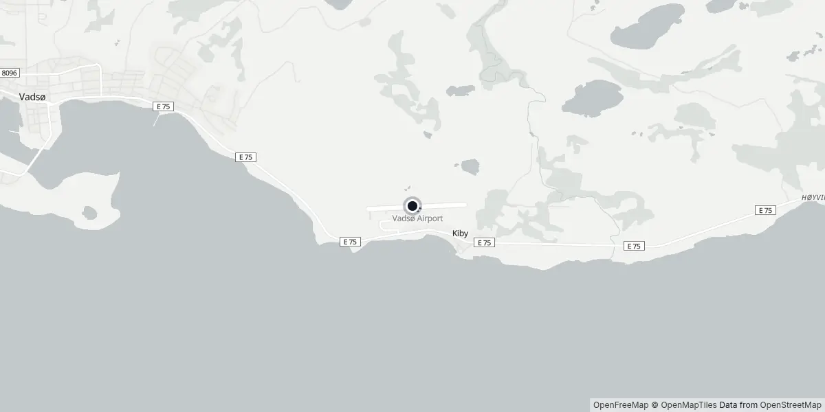 Mappa dell'Aeroporto di Vadsø