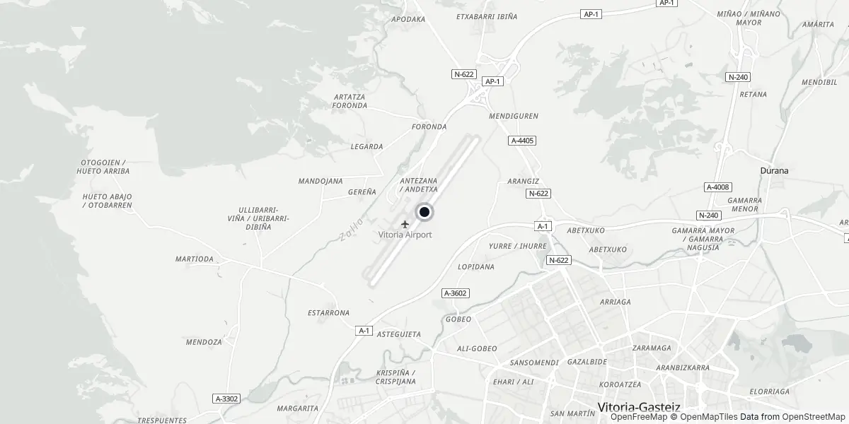 Mappa dell'Aeroporto di Vitoria - Foronda