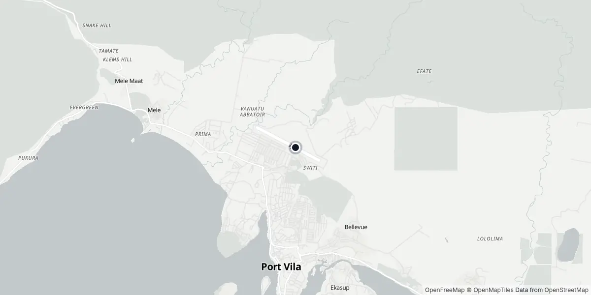 Mapa do Aeroporto de Porto Vila - Bauerfield