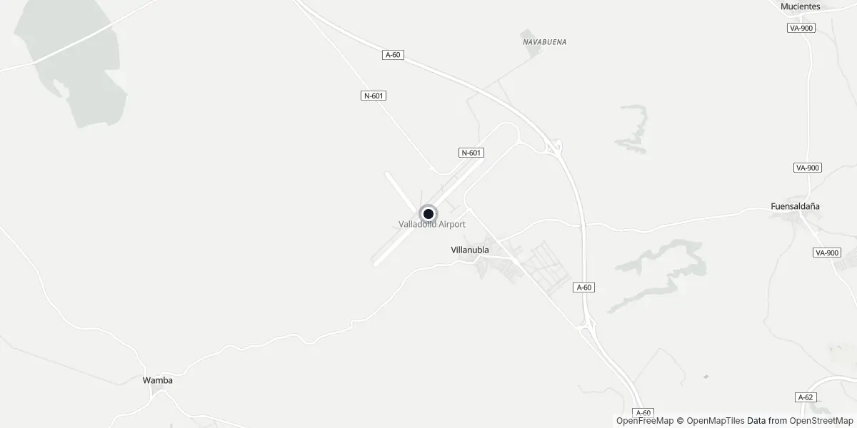 Mappa dell'Aeroporto di Valladolid