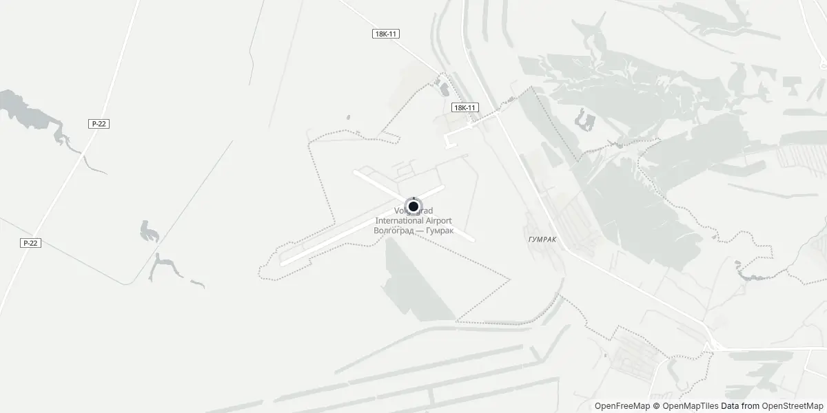Mappa dell'Aeroporto di Volgograd