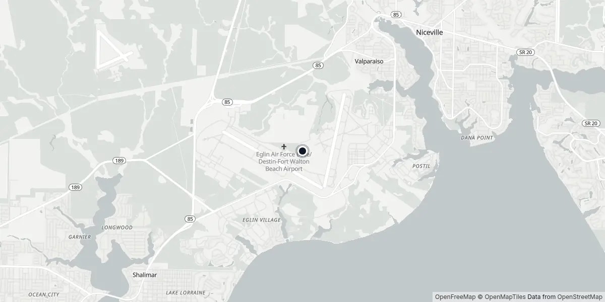 Mappa dell'Aeroporto di Valparaiso - Eglin