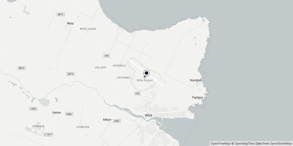 Mappa dell'Aeroporto di Wick