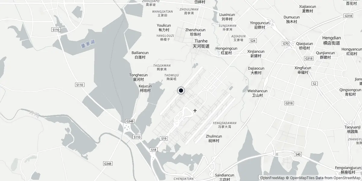 Mappa dell'Aeroporto di Wuhan - Tianhe