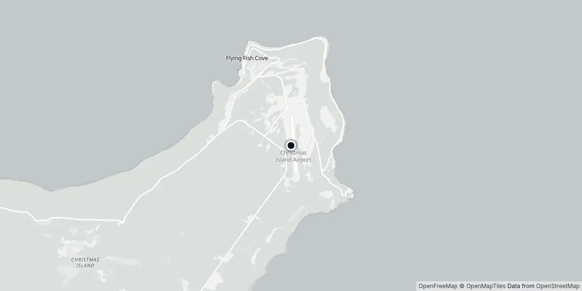 Mapa do Aeroporto de Ilha do Natal