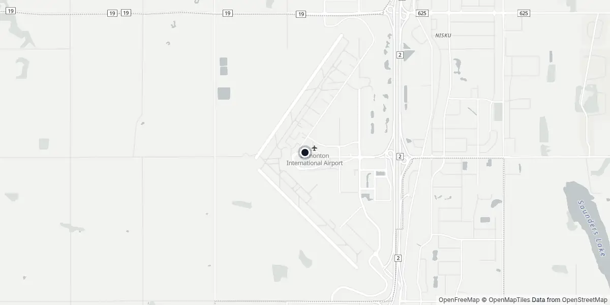 Mapa do Aeroporto de Edmonton