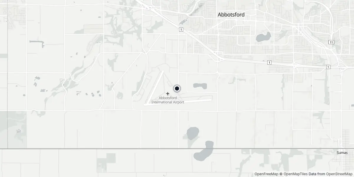 Mappa dell'Aeroporto di Abbotsford