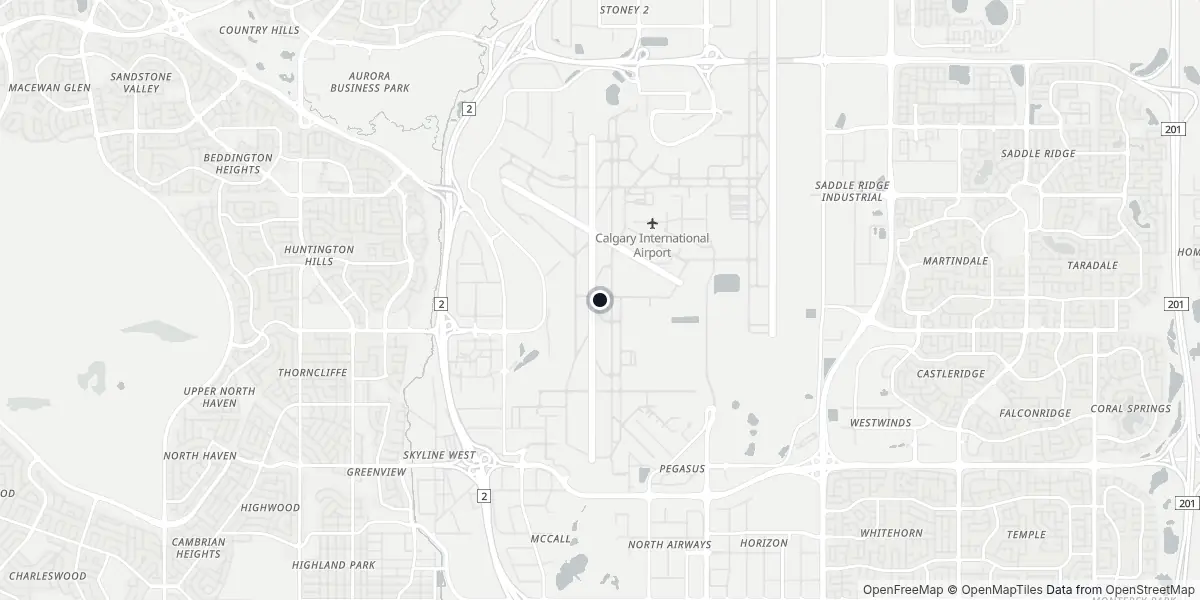 Mapa do Aeroporto de Calgary