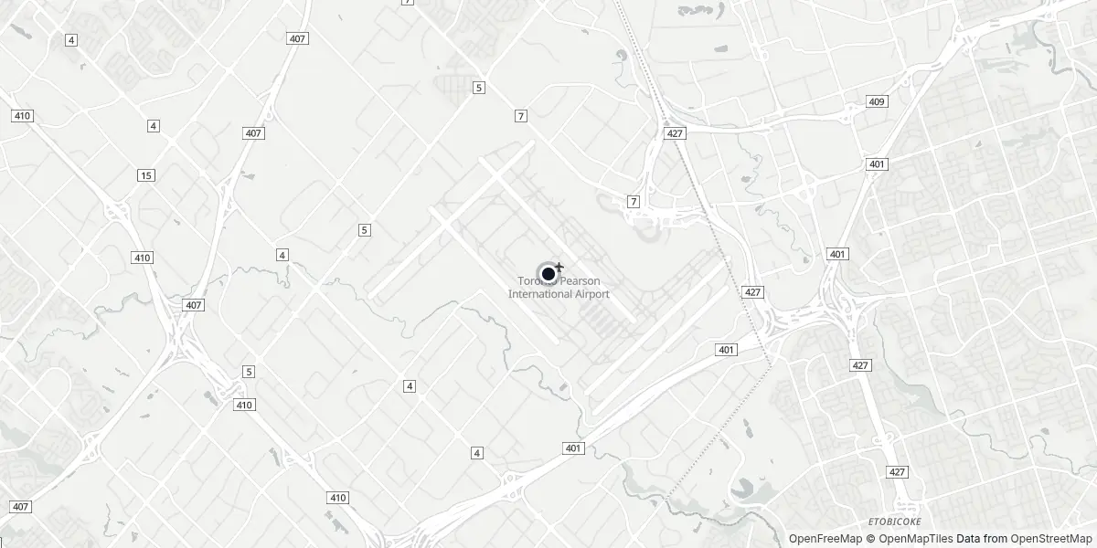 Mappa dell'Aeroporto di Toronto - Lester B. Pearson