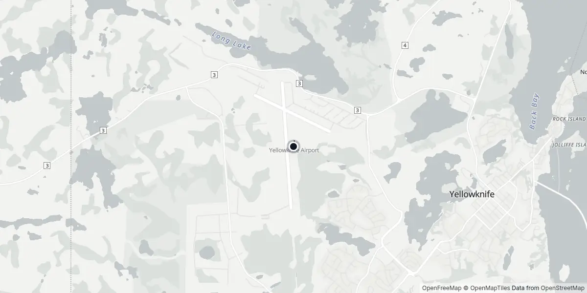 Mappa dell'Aeroporto di Yellowknife