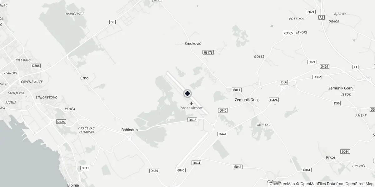 Rond de luchthaven