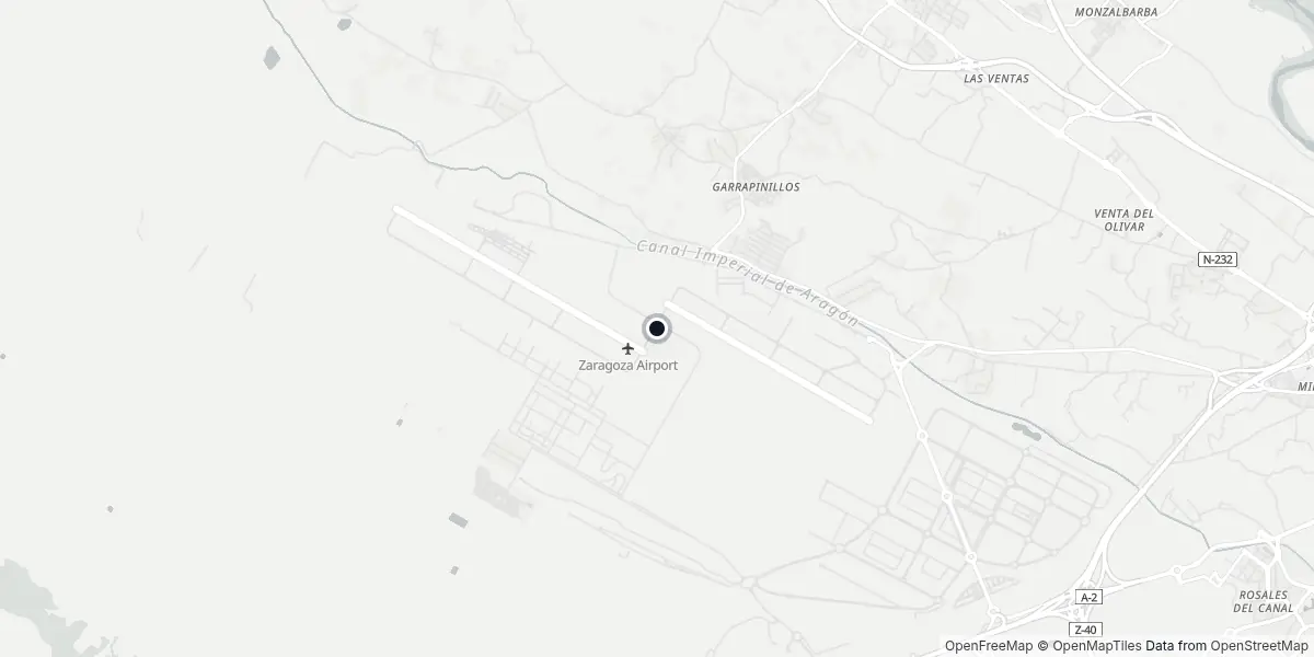 Mappa dell'Aeroporto di Saragozza