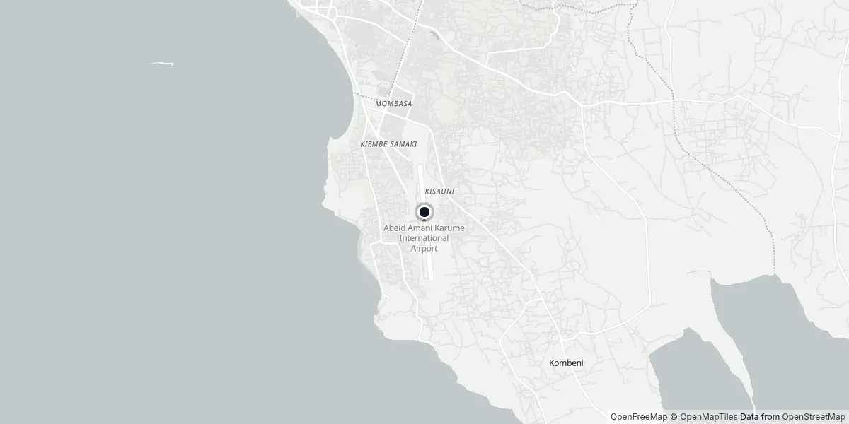 Mappa dell'Aeroporto di Zanzibar - Abeid Amani Karume